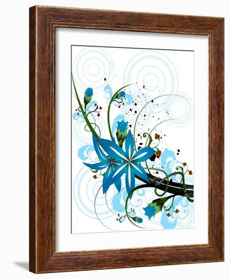 Floral Design-lenm-Framed Art Print