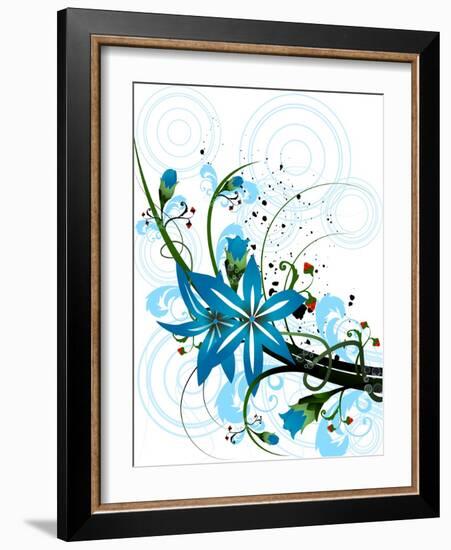 Floral Design-lenm-Framed Art Print