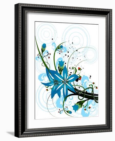 Floral Design-lenm-Framed Art Print