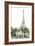 Floral Eiffel-Carina Okula-Framed Giclee Print