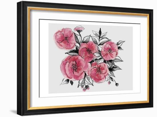 Floral field Two-Boho Hue Studio-Framed Art Print