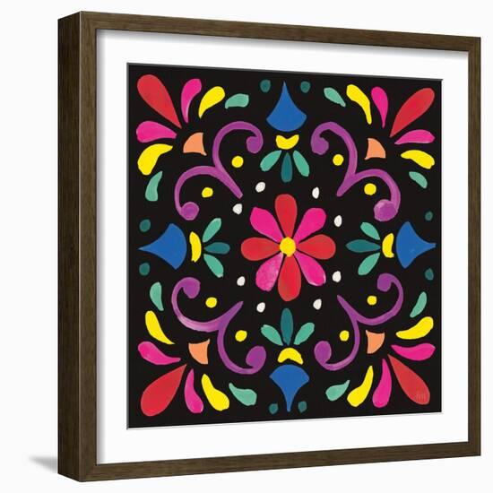 Floral Fiesta Tile III-Laura Marshall-Framed Art Print