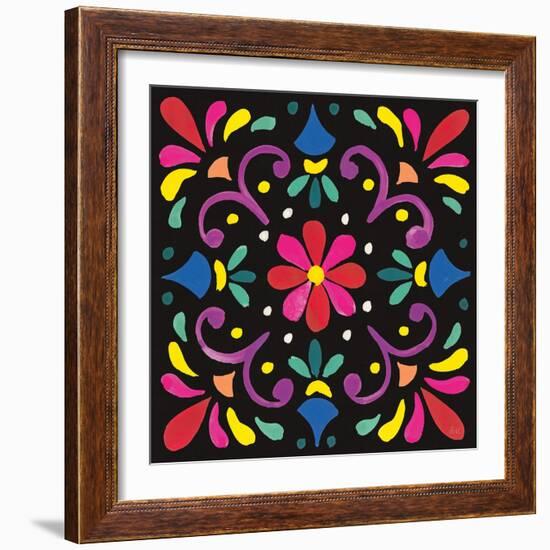 Floral Fiesta Tile III-Laura Marshall-Framed Art Print