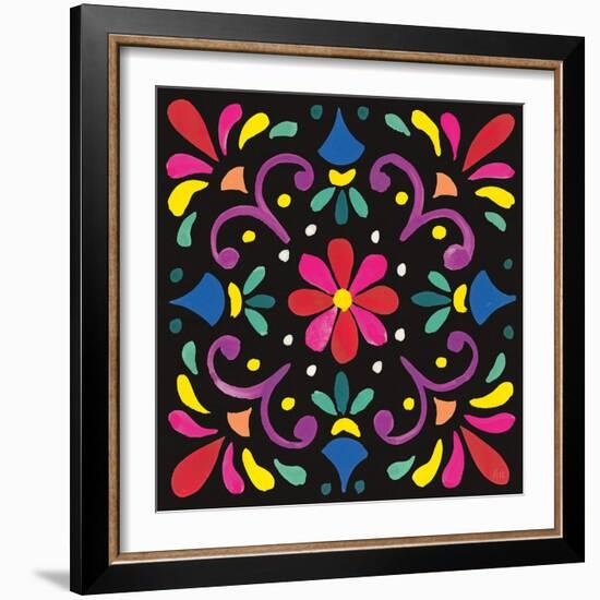 Floral Fiesta Tile III-Laura Marshall-Framed Art Print