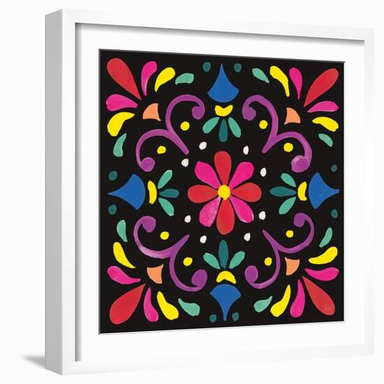 Floral Fiesta Tile III-Laura Marshall-Framed Art Print