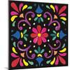 Floral Fiesta Tile III-Laura Marshall-Mounted Art Print