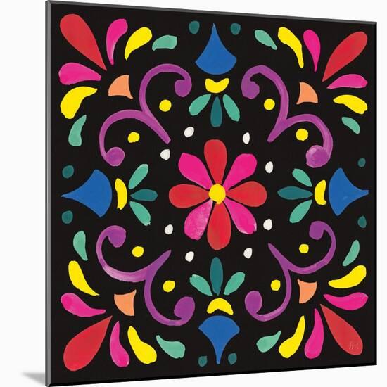 Floral Fiesta Tile III-Laura Marshall-Mounted Art Print