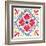 Floral Fiesta White Tile V-Laura Marshall-Framed Art Print