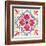 Floral Fiesta White Tile V-Laura Marshall-Framed Art Print