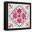 Floral Fiesta White Tile V-Laura Marshall-Framed Stretched Canvas