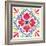 Floral Fiesta White Tile V-Laura Marshall-Framed Art Print