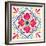 Floral Fiesta White Tile V-Laura Marshall-Framed Art Print