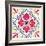 Floral Fiesta White Tile V-Laura Marshall-Framed Art Print