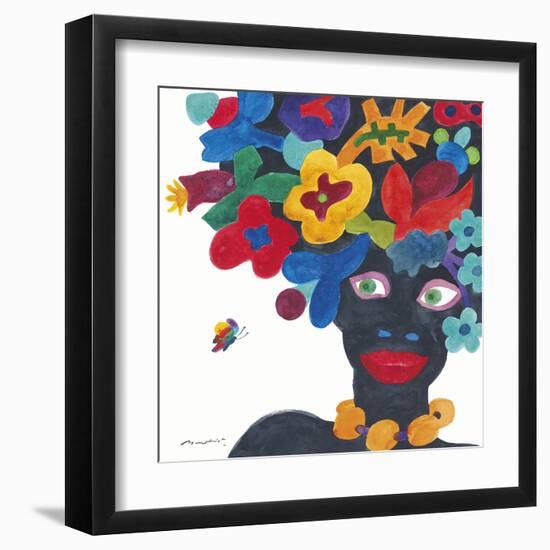 Floral Figure - Look-Gerry Baptist-Framed Giclee Print