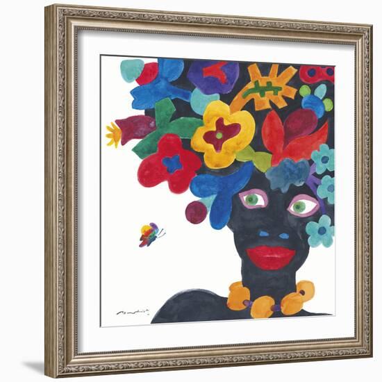 Floral Figure - Look-Gerry Baptist-Framed Giclee Print