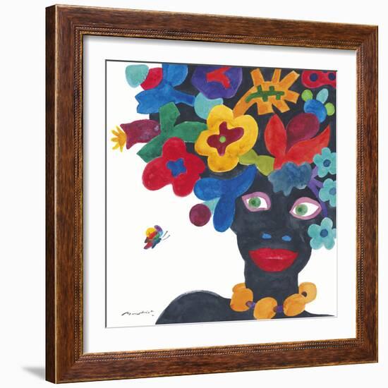 Floral Figure - Look-Gerry Baptist-Framed Giclee Print