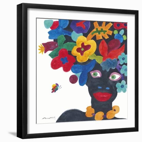 Floral Figure - Look-Gerry Baptist-Framed Giclee Print