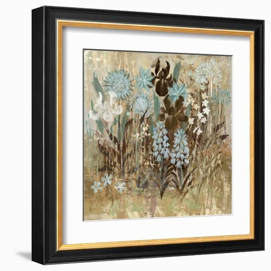 Floral Frenzy Blue I-Alan Hopfensperger-Framed Art Print