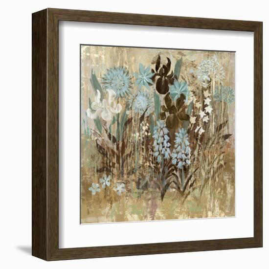 Floral Frenzy Blue I-Alan Hopfensperger-Framed Art Print