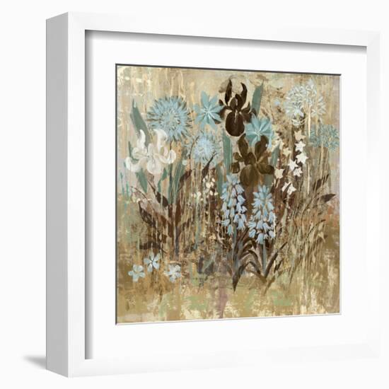 Floral Frenzy Blue I-Alan Hopfensperger-Framed Art Print