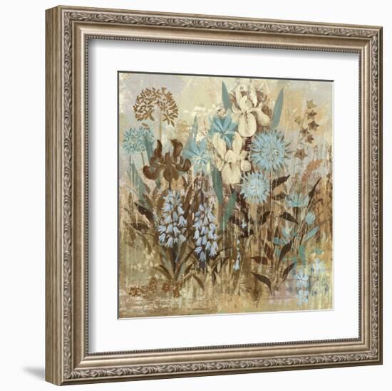 Floral Frenzy Blue II-Alan Hopfensperger-Framed Art Print