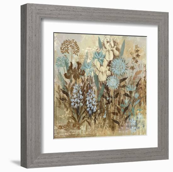 Floral Frenzy Blue II-Alan Hopfensperger-Framed Art Print