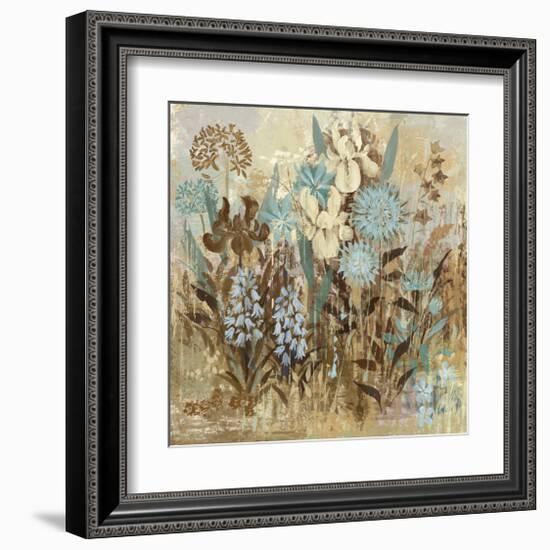 Floral Frenzy Blue II-Alan Hopfensperger-Framed Art Print