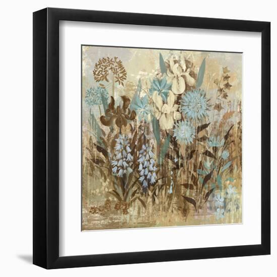 Floral Frenzy Blue II-Alan Hopfensperger-Framed Art Print