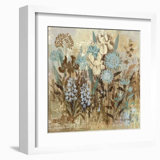 Floral Frenzy Blue II-Alan Hopfensperger-Framed Art Print