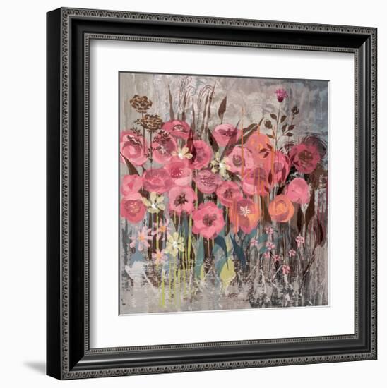 Floral Frenzy Pink I-Alan Hopfensperger-Framed Art Print