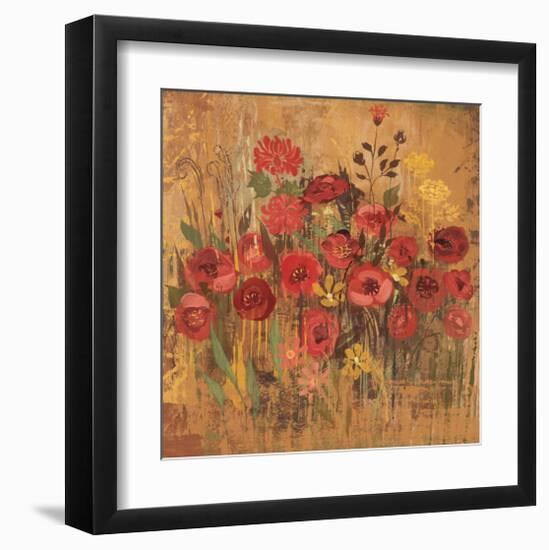 Floral Frenzy Red II-Alan Hopfensperger-Framed Art Print