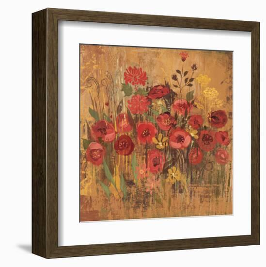 Floral Frenzy Red II-Alan Hopfensperger-Framed Art Print