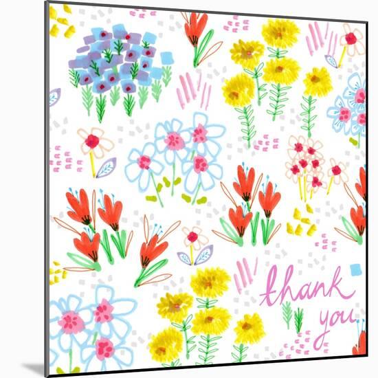 Floral Garden - Thank You, 2014-Jo Chambers-Mounted Giclee Print