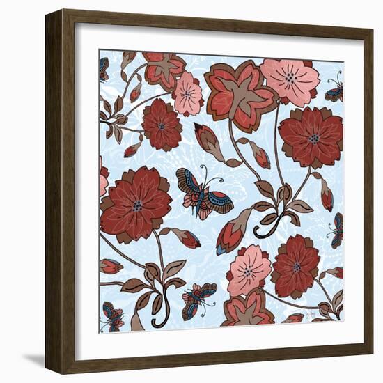 Floral Garden-Bee Sturgis-Framed Art Print