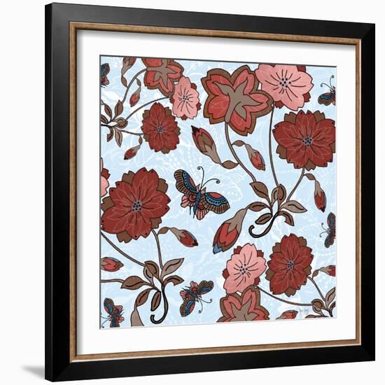 Floral Garden-Bee Sturgis-Framed Art Print