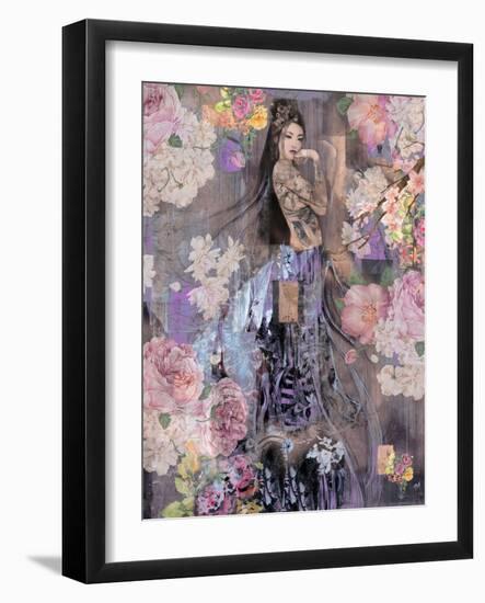 Floral Geisha No. 2-Marta Wiley-Framed Art Print