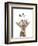 Floral Giraffe Be Kind-Leah Straatsma-Framed Premium Giclee Print
