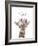 Floral Giraffe Be Kind-Leah Straatsma-Framed Art Print