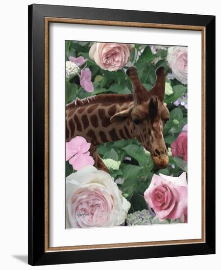 Floral Giraffe-Diane Stimson-Framed Art Print