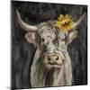 Floral Highland Cow-Silvia Vassileva-Mounted Art Print