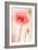 Floral Impression in Coral II-Janel Bragg-Framed Art Print