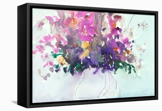 Floral in Pitcher I-Samuel Dixon-Framed Stretched Canvas