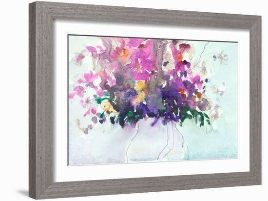 Floral in Pitcher I-Samuel Dixon-Framed Art Print