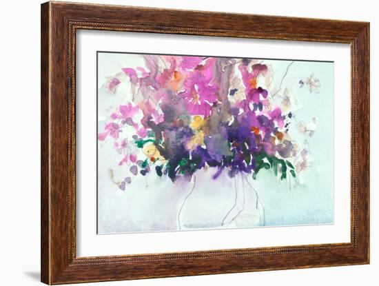 Floral in Pitcher I-Samuel Dixon-Framed Art Print