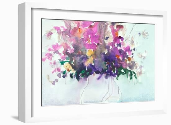 Floral in Pitcher I-Samuel Dixon-Framed Art Print