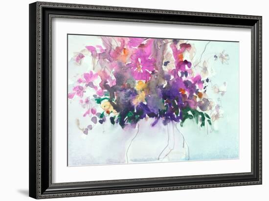 Floral in Pitcher I-Samuel Dixon-Framed Art Print