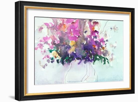 Floral in Pitcher I-Samuel Dixon-Framed Art Print