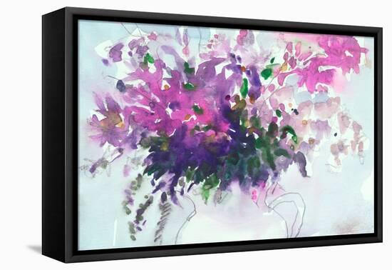 Floral in Pitcher II-Samuel Dixon-Framed Stretched Canvas