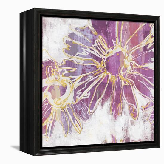 Floral Kick I - Blush-Bridges-Framed Stretched Canvas