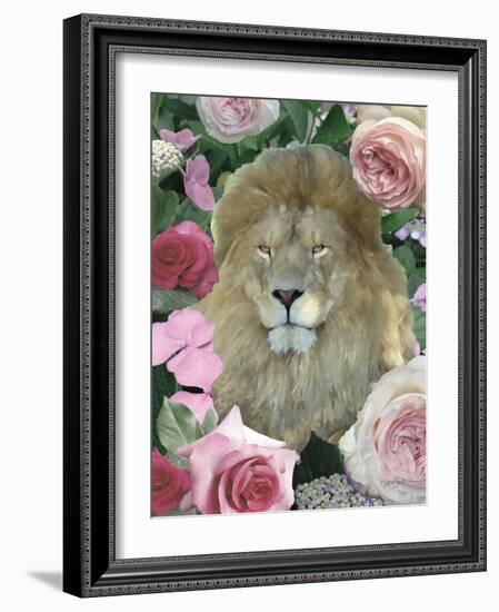 Floral Lion-Diane Stimson-Framed Art Print